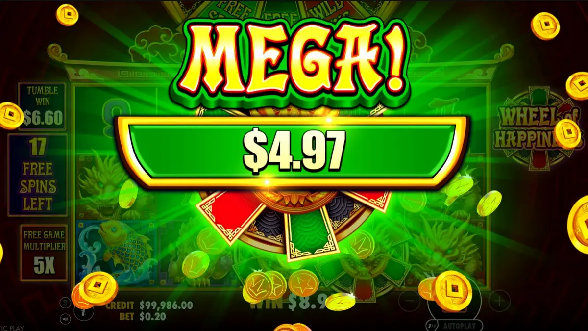 Wheel of Happiness slot machine interface