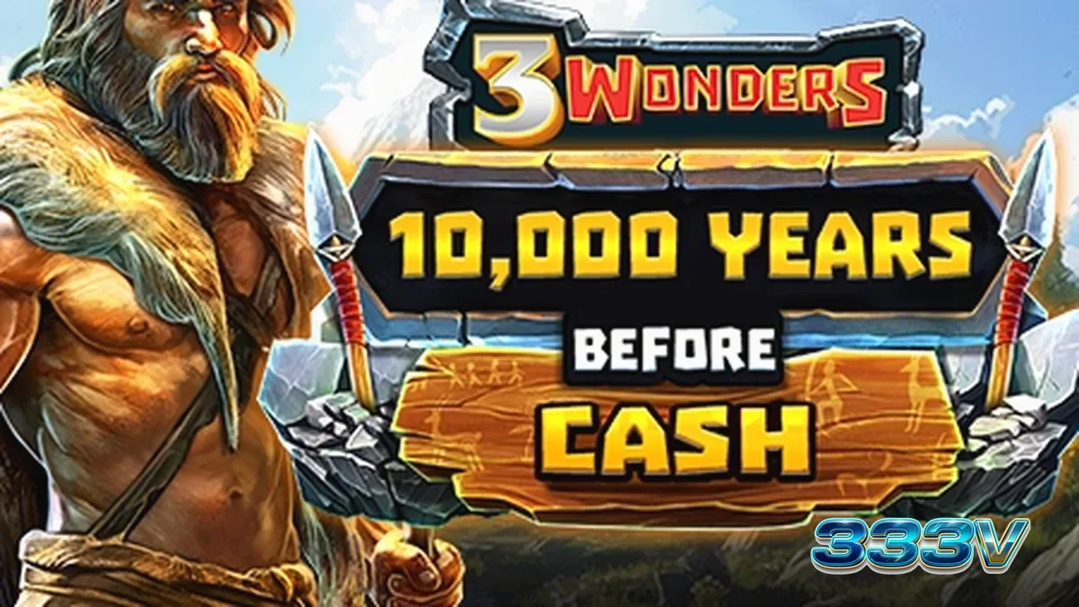 Tampilan visual slot 10,000 Years Before Cash dengan latar belakang prasejarah
